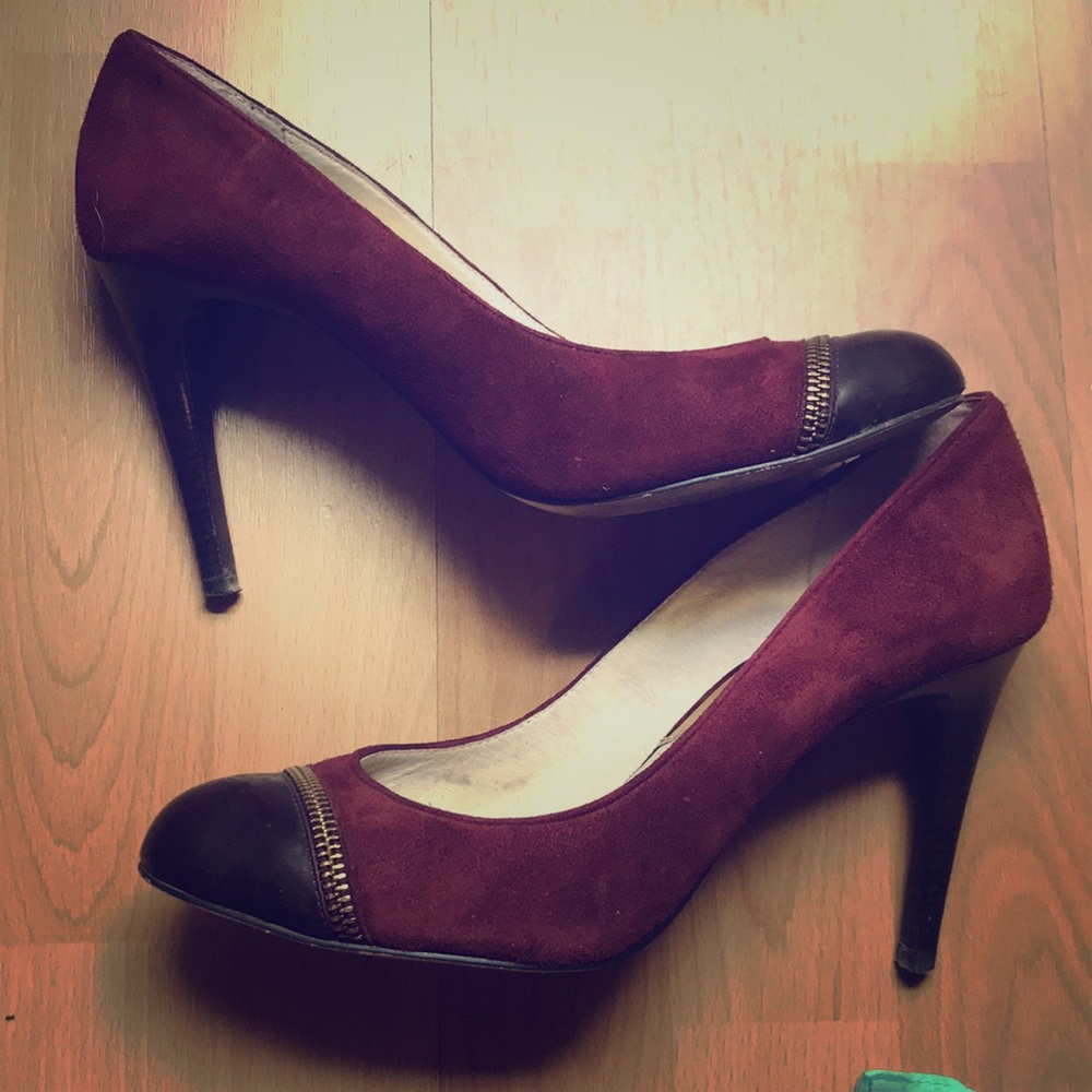 Michael Kors suede and leather heels